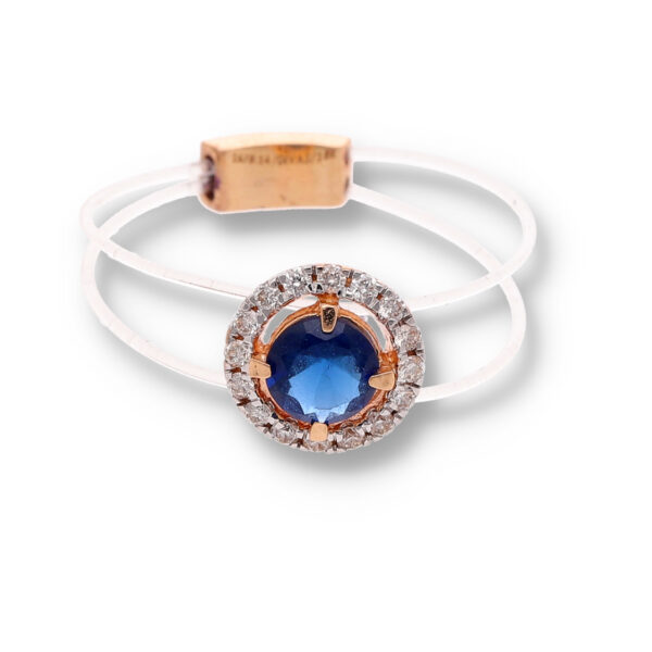 Sapphire Halo Diamond Ring